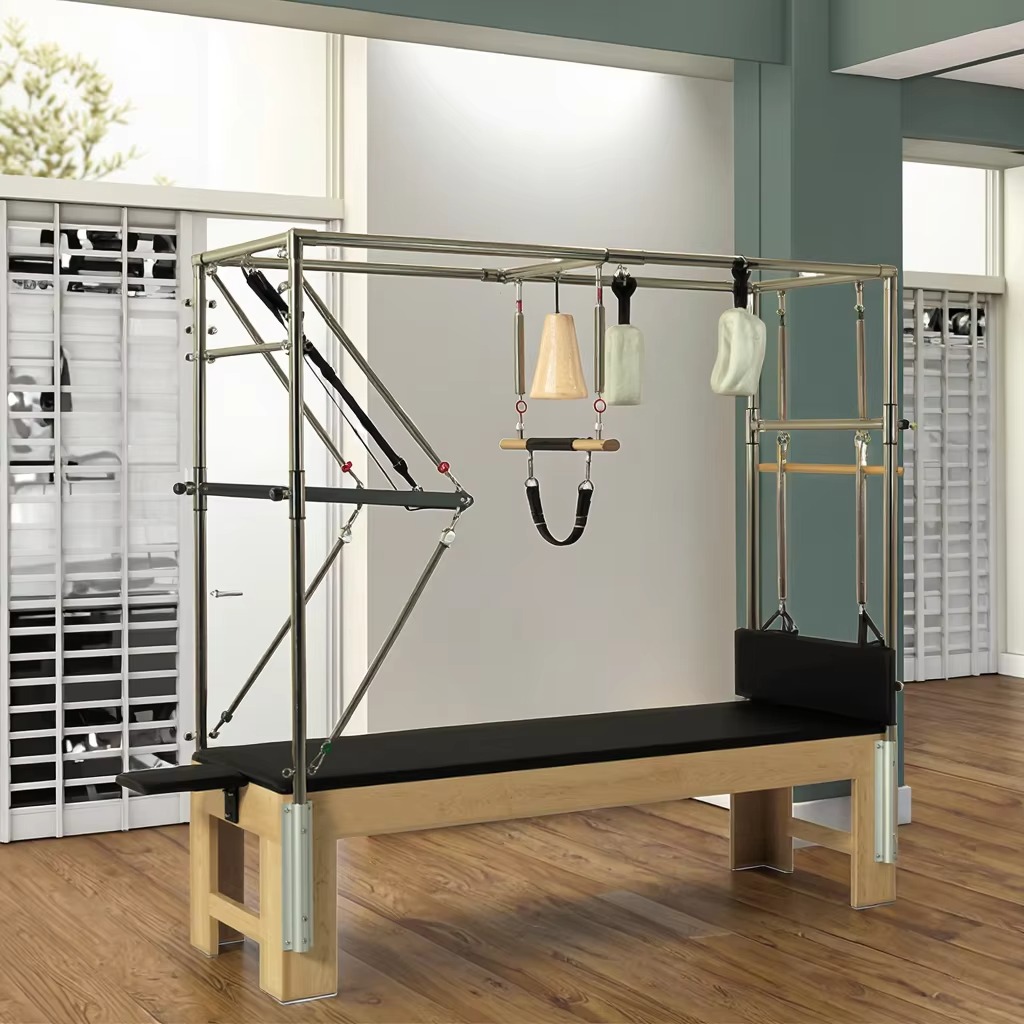 Yoga Fitness Training - Peralatan Reformer Pilates Kayu Oak untuk